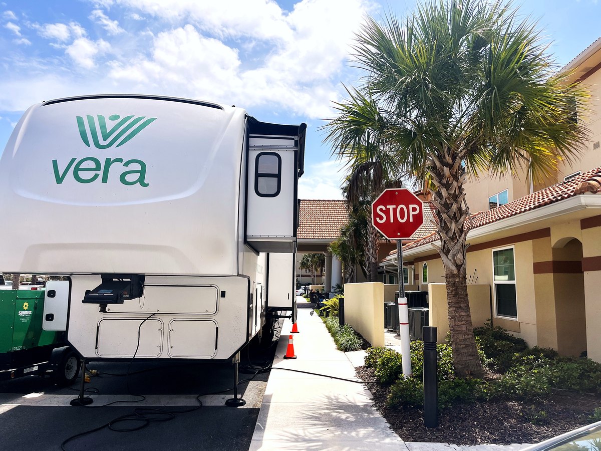 Vera Dental Profiling Camps unit on-site at a senior community